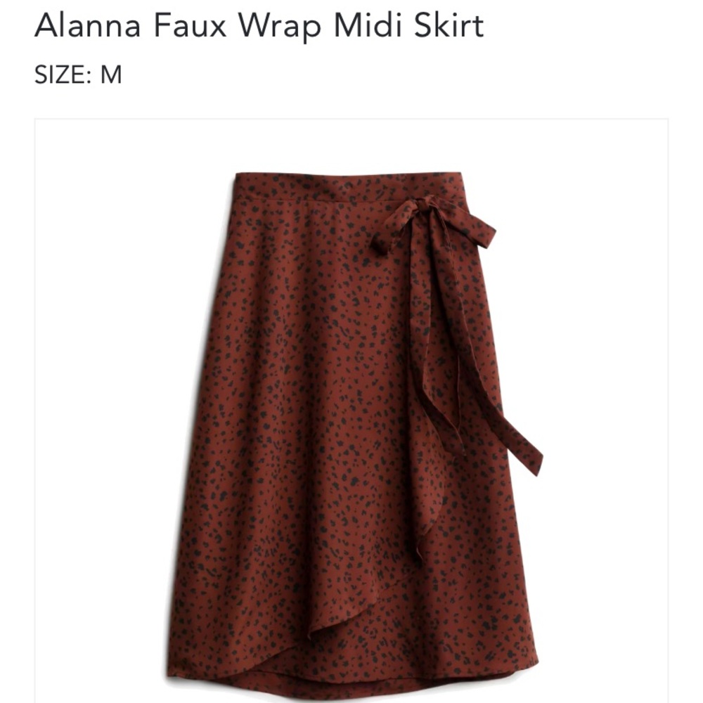 Alanna faux wrap midi skirt